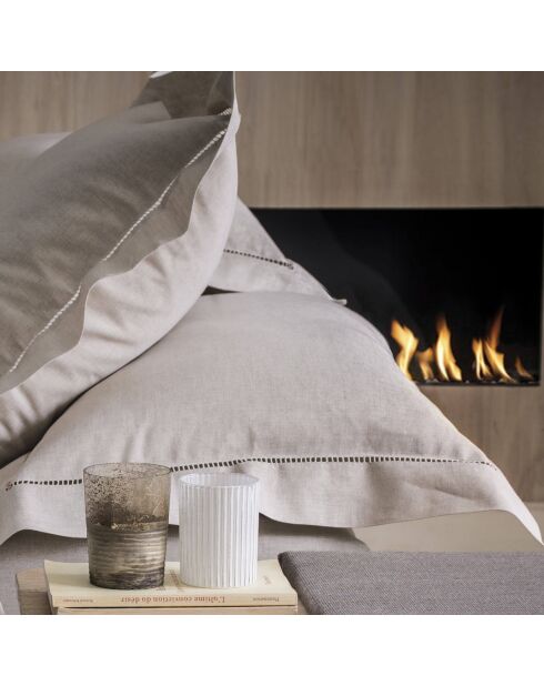 Copripiumino in lino naturale Venise Métis, tinta unita