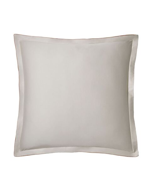 Federa per cuscino Zadig con stampa in raso di cotone biologico marrone terracotta