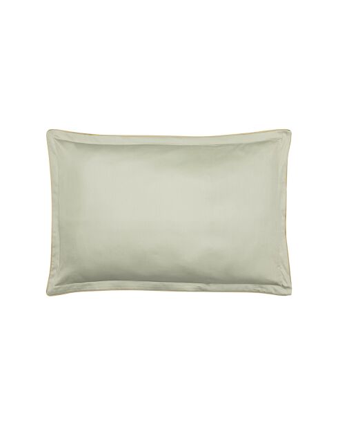 Federa Maussane con stampa in raso di cotone biologico verde lime