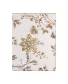 Lenzuolo piatto in raso di cotone biologico stampato Maussane rosa chiaro