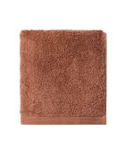 Serviette invité unie en coton peigné biologique Essentiel rouge cosmos - 40x60 cm