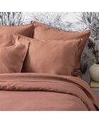 Nouvelle Vague Rouge Brindille, copripiumino liscio in lino lavato, 260 x 240 cm