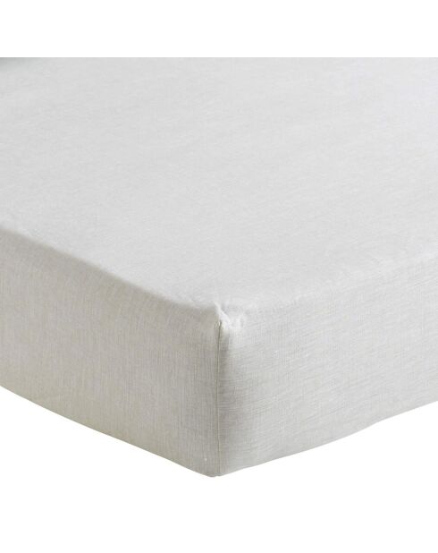 Lenzuolo con angoli elasticizzati in puro lino naturale del Maine