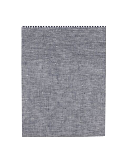 Lenzuolo piano Jouvence Marine in canapa tinta unita