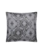 Federa in raso di cotone biologico Shalimar grigio Meteore stampato