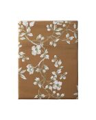 Lenzuolo piatto Vivienne in raso di cotone biologico stampato arancione