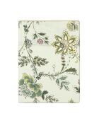 Lenzuolo piatto in raso di cotone biologico stampato verde lime Maussane