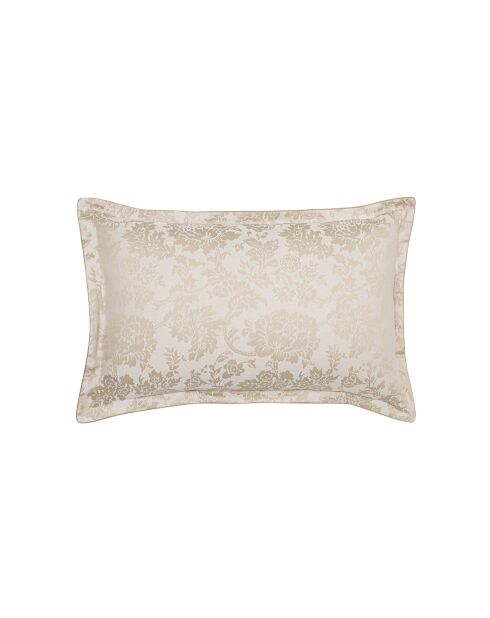 Federa per cuscino in cotone memory beige con stampa jacquard Moon