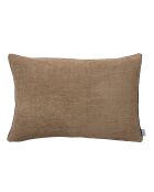 Housse de coussin unie en lin et velour Voltaire orangé - 40x60 cm