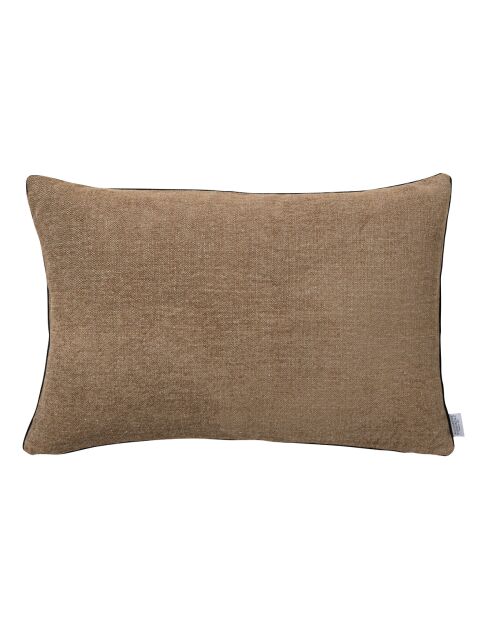 Housse de coussin unie en lin et velour Voltaire orangé - 40x60 cm
