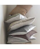 Housse de coussin unie en lin et velour Voltaire orangé - 40x60 cm