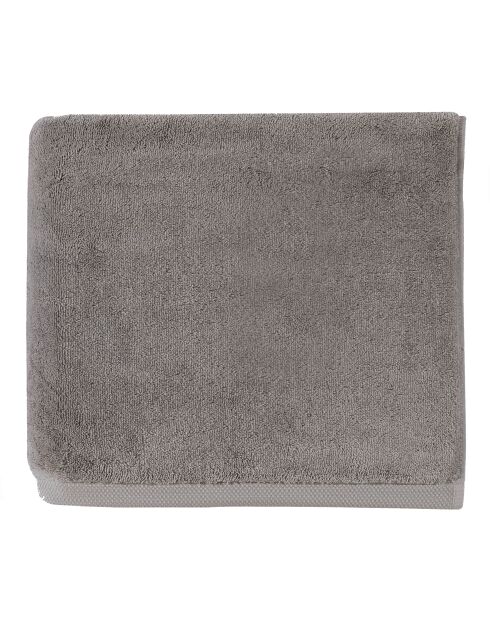 Essentiel schlichtes Badetuch aus gekämmter Bio-Baumwolle kieselgrau - 60x100 cm