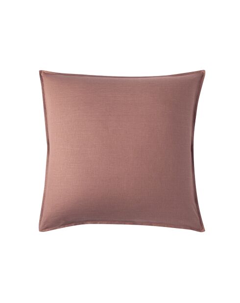 Funda de almohada lisa de lino lavado New Wave Red Twig