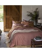 Funda de almohada lisa de lino lavado New Wave Red Twig