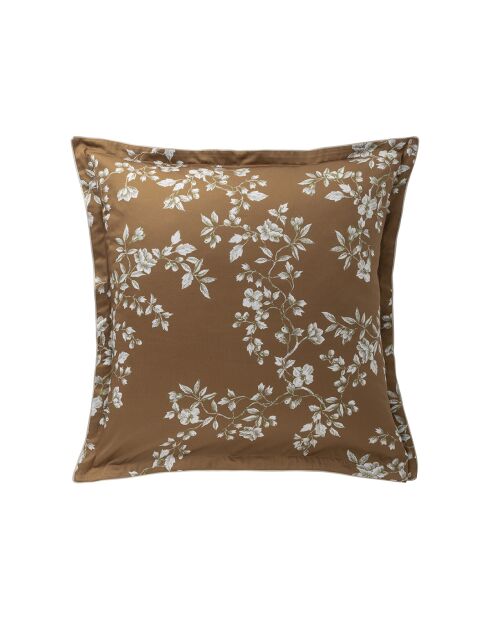 Federa in raso di cotone biologico stampato arancione Vivienne