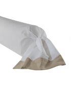 Federa imbottita in lino bicolore Natural Paris - 43x190 cm