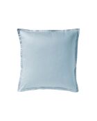 Federa in raso di cotone biologico Teophile blu baltico, tinta unita