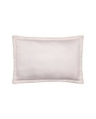 Funda de almohada con estampado de satén de algodón orgánico Maussane rosa claro