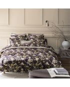 Federa Closerie in raso di cotone biologico stampato viola