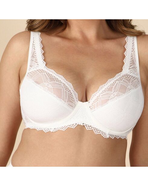 Soutien-gorge minimiseur en dentelle Olive écru
