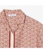 Oversized hemd met monogramprint latte/crystalline-iberis