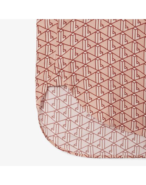 Oversized hemd met monogramprint latte/crystalline-iberis