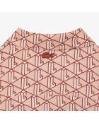 Oversized hemd met monogramprint latte/crystalline-iberis