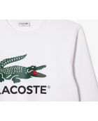 Felpa girocollo bianca in felpa