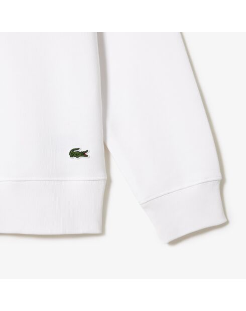 Felpa girocollo bianca in felpa