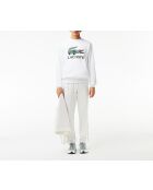 Felpa girocollo bianca in felpa