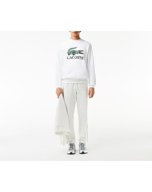 Felpa girocollo bianca in felpa