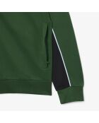 Sudadera deportiva con cremallera y estampado verde/negro-creek