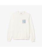 Felpa in felpa con grafica a fiori e calcare