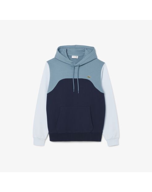 Sweatshirt in klassischer Passform in Marineblau/Limestone Creek in Blockfarben