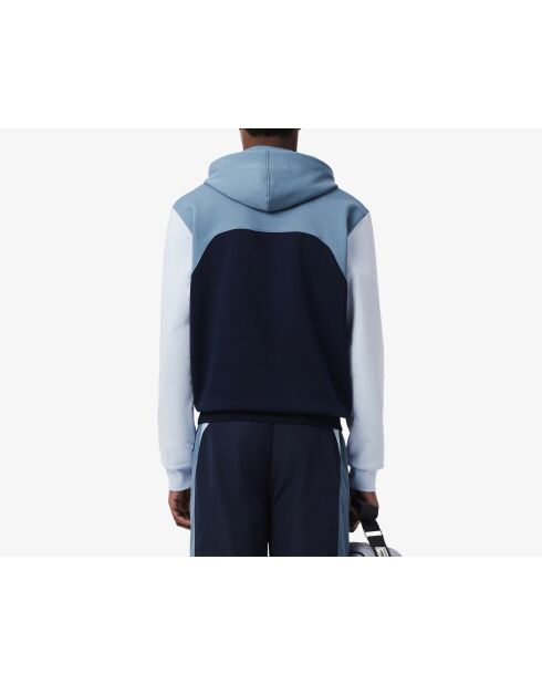 Sweatshirt in klassischer Passform in Marineblau/Limestone Creek in Blockfarben