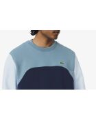 Sweatshirt aus Baumwollfleece in Blockfarben Navy/Limestone Creek