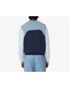 Sweatshirt aus Baumwollfleece in Blockfarben Navy/Limestone Creek