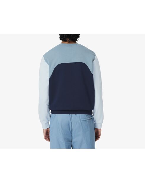 Sweatshirt aus Baumwollfleece in Blockfarben Navy/Limestone Creek