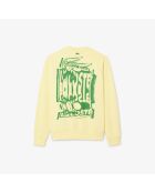 Geel/Calathea-sweatshirt van fleece met grafische print