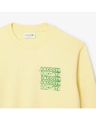 Geel/Calathea-sweatshirt van fleece met grafische print