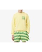 Geel/Calathea-sweatshirt van fleece met grafische print