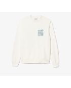 Felpa in felpa con grafica a fiori e calcare