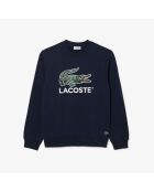 Felpa girocollo in felpa blu