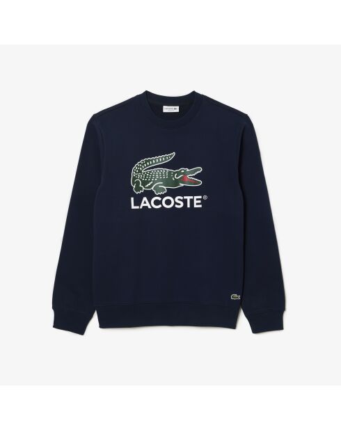 Felpa girocollo in felpa blu