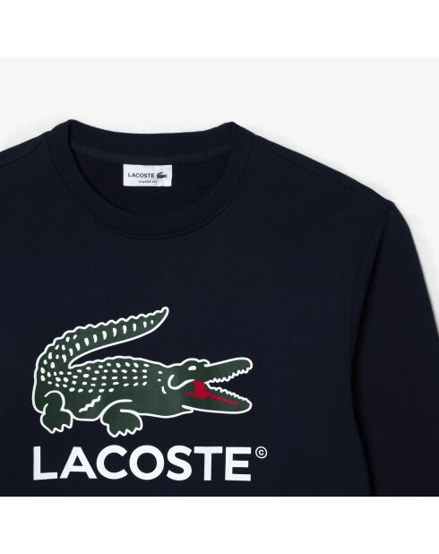 Felpa girocollo in felpa blu