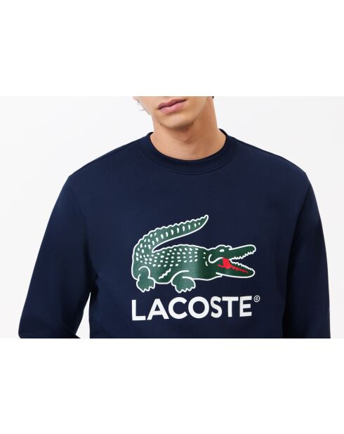 Felpa girocollo in felpa blu