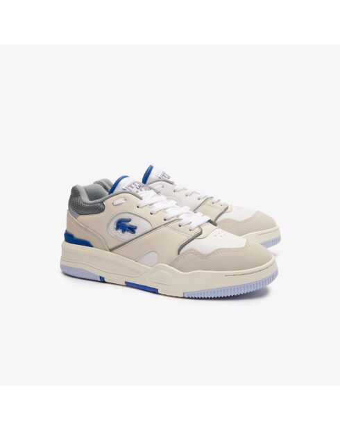 Sneakers Lineshot en cuir blanc/bleu clair