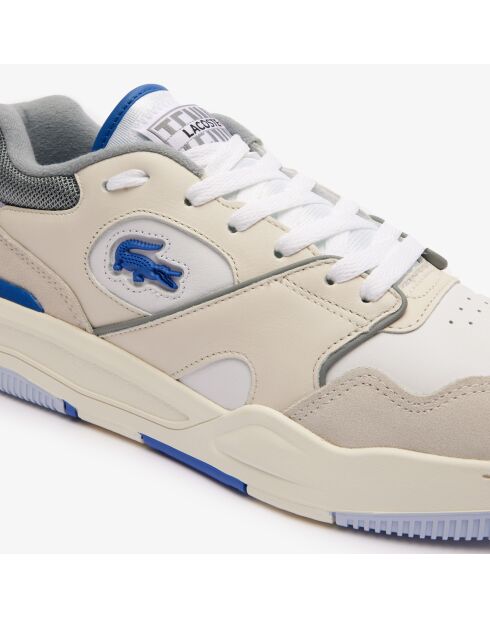 Sneakers Lineshot en cuir blanc/bleu clair