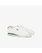 Sneakers Club-Low in pelle bianca/verde scuro