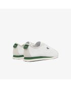 Sneakers Club-Low in pelle bianca/verde scuro